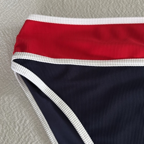 BEACH RIOT Carlotta Colorblock High waist Bikini Bottom, size Medium, $108 - Picture 10 of 10
